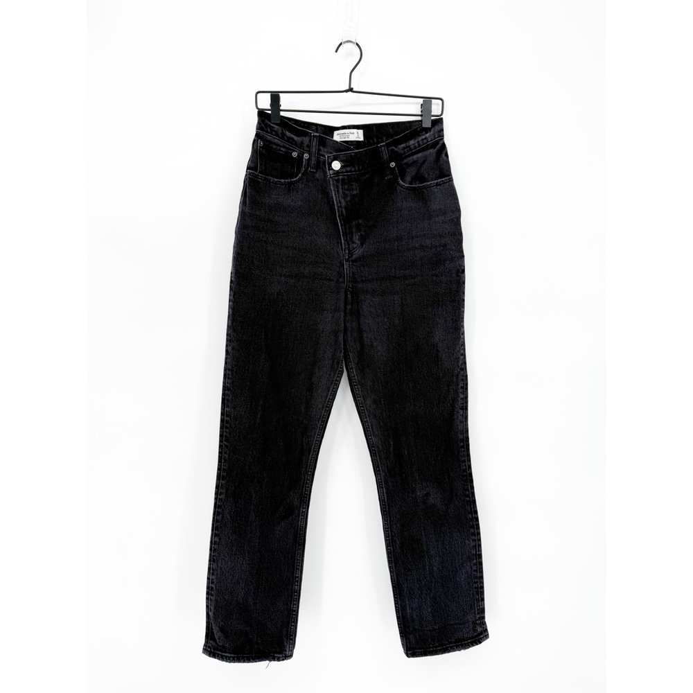 Abercrombie & Fitch The 90's Straight Ultra High Rise Jeans Crossover Waist Sz 6